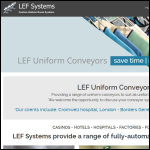 Screen shot of the LEF Systems Uk Ltd website.