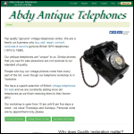 Screen shot of the Abdy Antique Telephones website.