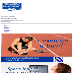 Screen shot of the Durham Road Physiotherapy Clinic website.