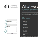 Screen shot of the Ajm (Security) Solutions Ltd website.