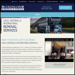 Screen shot of the Colemans Removals website.
