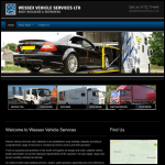 Screen shot of the Wessex Vehicle Services Ltd website.