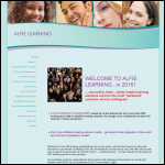 Screen shot of the Alfie Learning website.