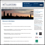 Screen shot of the McAllisters Accountants website.