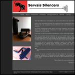 Screen shot of the Servais Silencers website.