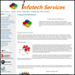 Screen shot of the Infotech Services website.