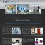 Screen shot of the Laser Office Furniture Ltd website.