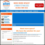 Screen shot of the Allen Commercial Interiors website.