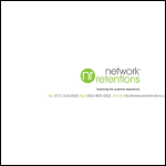 Screen shot of the Network Retentions website.