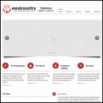 Screen shot of the Westcountry Fire Protection website.