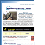 Screen shot of the Kenlee Construction Ltd website.