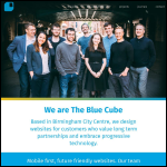 Screen shot of the Blue Cube Communications Ltd website.