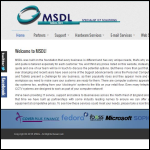 Screen shot of the Msdl Ltd website.