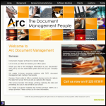 Screen shot of the Arc Document Management website.