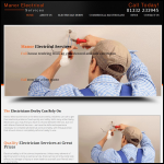 Screen shot of the Manor Electrical Services website.