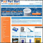 Screen shot of the Pool Part Mart website.