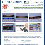Screen shot of the LED Signs Online website.