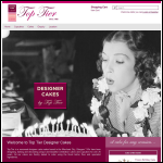 Screen shot of the Top Tier Cakes website.