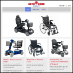 Screen shot of the Seth & Sons Mobility Ltd website.
