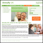 Screen shot of the Annuity UK website.