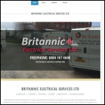 Screen shot of the Britannic Electrical Services Ltd website.