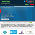 Screen shot of the Verulam Web Design Ltd website.