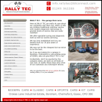 Screen shot of the Rally Tec website.