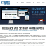 Screen shot of the Xtremis Web Design website.