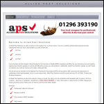 Screen shot of the Allied Pest Solutions Ltd website.