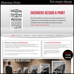 Screen shot of the Sherrens Printers website.