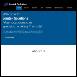Screen shot of the Jemtek Solutions website.