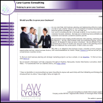 Screen shot of the Law Lyons Consulting website.
