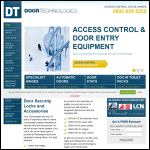 Screen shot of the Door Technologies Uk Ltd website.