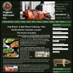 Screen shot of the Organic Spit Roast & Outdoor Catering website.