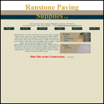 Screen shot of the Ranstone Paving Supplies website.