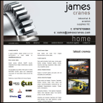 Screen shot of the James Industrial Crane Supply/spares website.