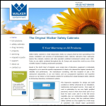 Screen shot of the Walker Safety Cabinets Ltd website.