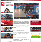 Screen shot of the GEP Motor Engineers Ltd website.