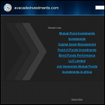 Screen shot of the Avacade Investments website.