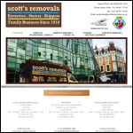 Screen shot of the Scotts Removals website.