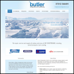 Screen shot of the Butler Refrigeration (North) Ltd website.