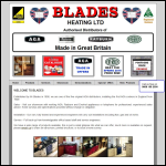 Screen shot of the Blades Heating Ltd website.