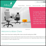 Screen shot of the Albion Chairs Ltd website.