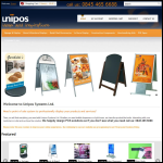 Screen shot of the Unipos website.