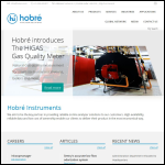 Screen shot of the Hobre Instruments (UK) Ltd website.