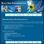Screen shot of the Black Deep Engineering Ltd website.