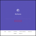 Screen shot of the Kohera Ltd website.