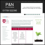 Screen shot of the P & N Accountants website.
