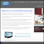 Screen shot of the County Blinds & Awnings website.