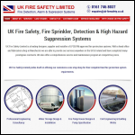 Screen shot of the Uk Fire Safety Ltd website.